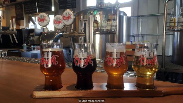 Many Solothurn-based businesses have embraced the number 11, including the family-run brewery Öufi-Bier, or ‘Eleven Beer’ (Credit: Credit: Mike MacEacheran)