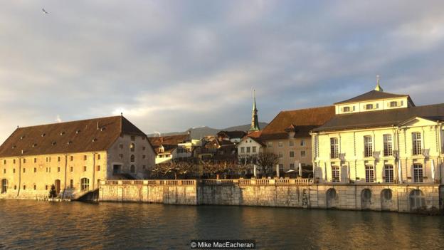 The number 11 can be found throughout the town of Solothurn, Switzerland (Credit: Credit: Mike MacEacheran)