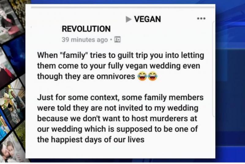 Image result for Vegan bride-to-be bans meat eaters from her wedding