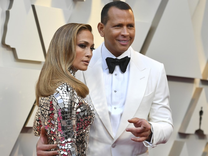 Jennifer Lopez and husband Alex Rodriguez.