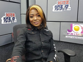 Singer Efya at Hitz FM Studio