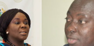 Cecilia Dapaah left, Samuel Atta Akyea