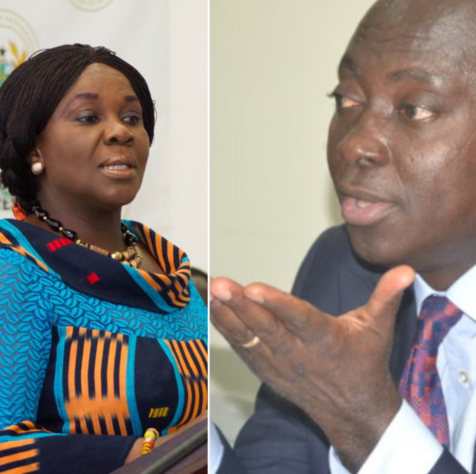 Cecilia Dapaah left, Samuel Atta Akyea