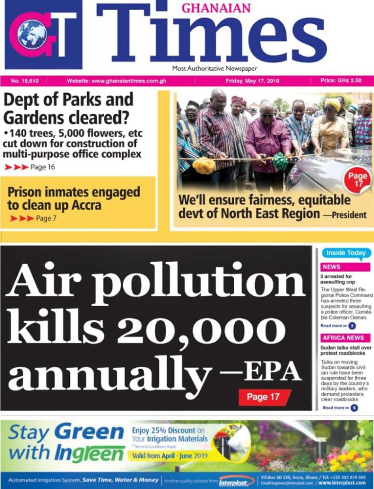 Top Newspaper Headlines: Friday May 17, 2019