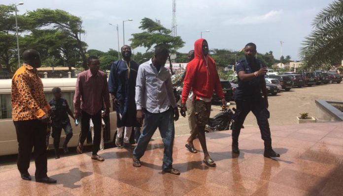 The accused persons leaving the court premises kidnap