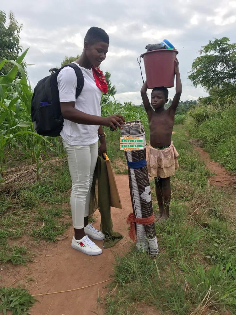 BECE students transported in a truck