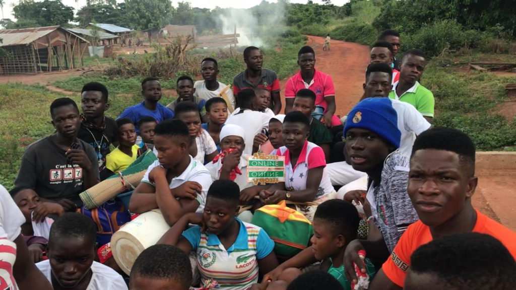 BECE students transported in a truck