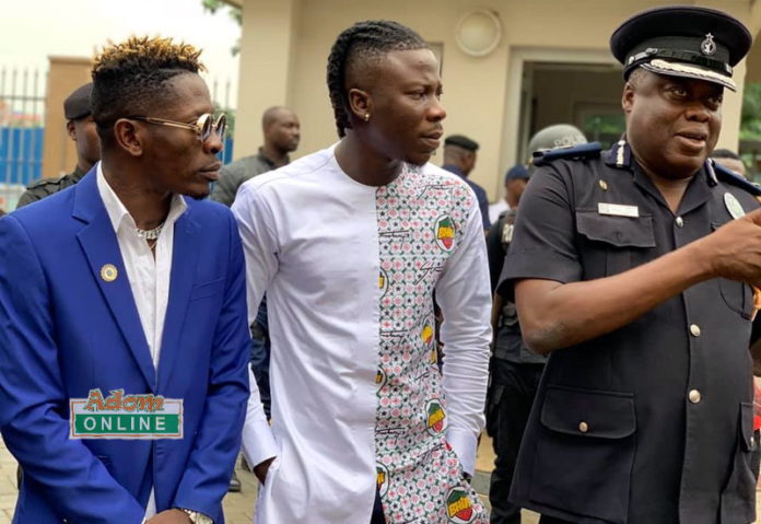 Shatta Wale and Stonebwoy at joint press conference organised in Accra