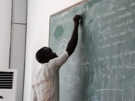 teachers black board classroom