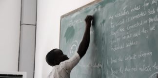 teachers black board classroom