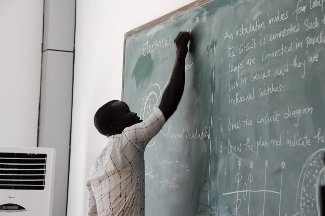 teachers black board classroom