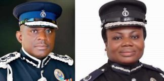 :Inspector-General of Police, David Asante Apeatu (L) and Director-General of Criminal Investigations Department, Maame Yaa Tiwaa Addo-Danquah