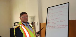 Rathgeb taking participants through safety lessons