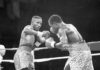 Azumah and opponent