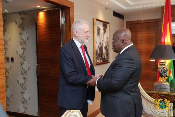 UK’s Labour party Jeremy Corbyn and Akufo Addo