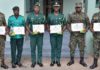 The officers were honoured for declining a bribe of GH¢25,000.00