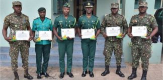 The officers were honoured for declining a bribe of GH¢25,000.00
