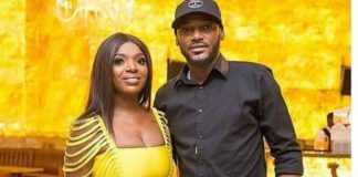 L-R: Annie Idibia and her husband, 2face