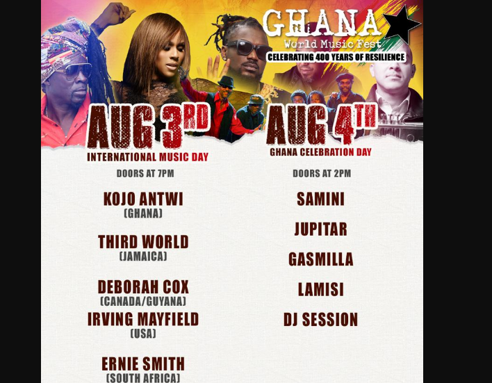 2019 Ghana World Music Festival slated for August 3rd to 4th