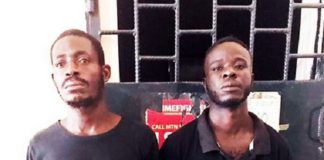 The suspects Francis Kwaku Azumah (L) and Kobby (R)