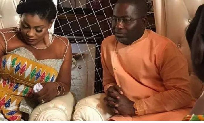 Charles Cromwell Nanabanyin with his newly wedded wife, Deputy Information Minister Nana Dokua Asiam