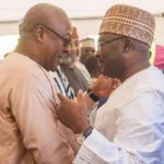 Vice-President Dr Bawumia and John Mahama at the adua of the Chief Imam’s sister