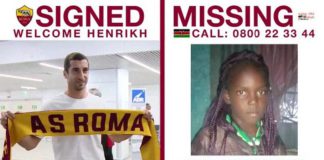 AS Roma's social service campaign is helping find missing children. Photo: AS Roma Twitter