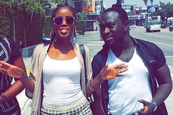 Mzvee with Richie Mensah, Owner of Lynx Entertainment