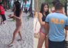 An itsy-bitsy, teenie-weenie bikini got her busted.