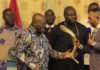 Rev Owusu Bempah presents 'horn of strength' to Akufo-Addo in March 2017
