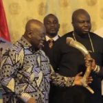 Rev Owusu Bempah presents 'horn of strength' to Akufo-Addo in March 2017