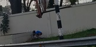 The man taking a dump in front of the seat of presidency