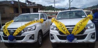 The two brand new Toyota Hilux Pick-Up vehicles