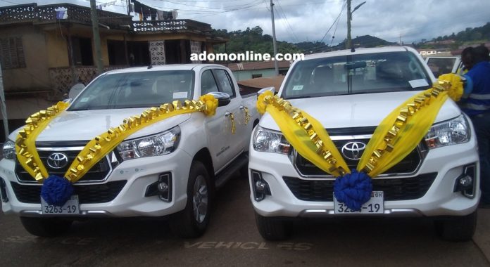 The two brand new Toyota Hilux Pick-Up vehicles