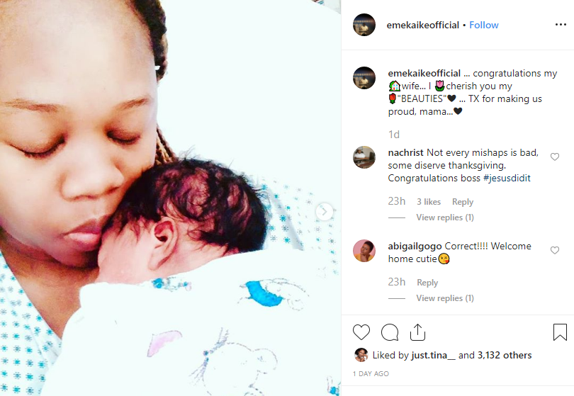 Emeka Ike and wife, Yolanda, welcome new baby