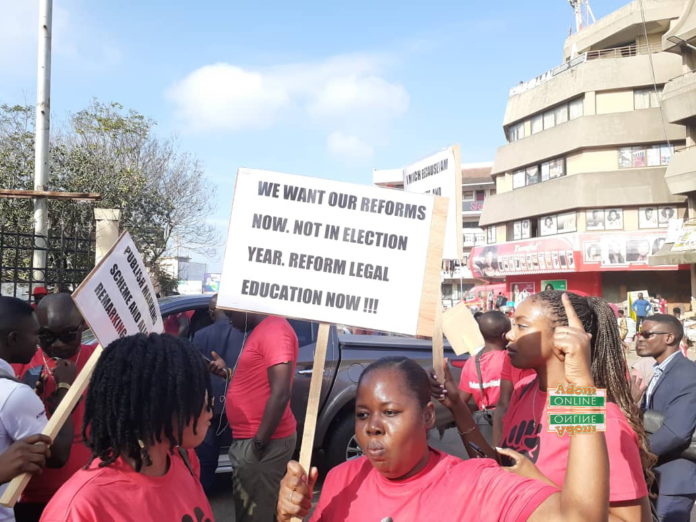 law students demo