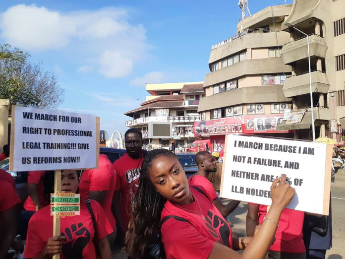 law students demo