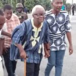 Charles Komi Kudzordzi [with walking stick] declared Western Togoland independent on November 16