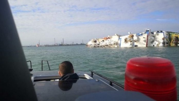 A rescue operation to save the sheep on board the cargo ship was launched by emergency services