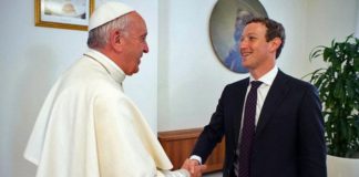 Pope Francis and Mark Zuckerberg
