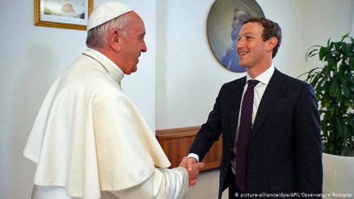 Pope Francis and Mark Zuckerberg
