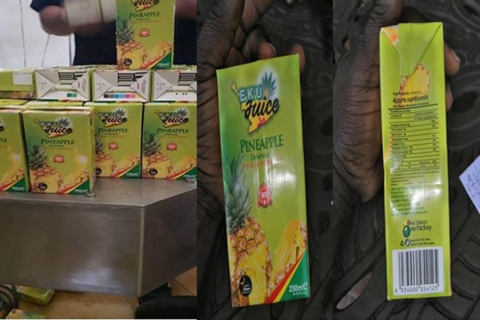 Pineapple Juice from the Ekumfi Juice Factory under One District One factory