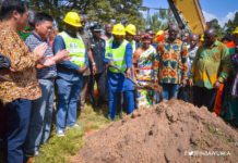Dr Bawumia during sod cutting for Eastern corridor Hohoe-Jasikan-Dodo Pepesu roads