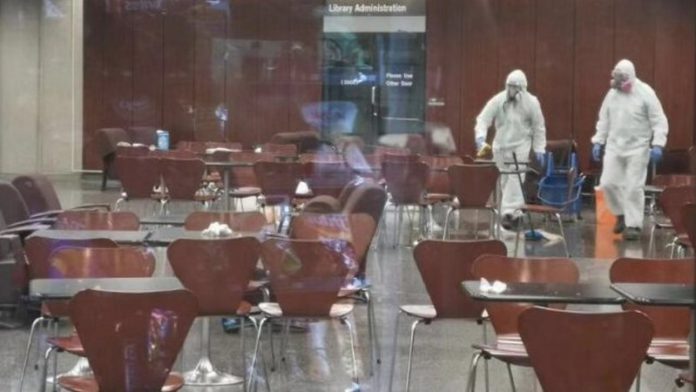 his is a photo of the aftermath of one incident at the University of Toronto. (Submitted by Jason Huang)