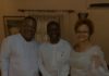 From Left: Archbishop Nicholas Duncan Williams; Ken Ofori-Atta and Mrs Ofori-Atta