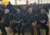 Former President Rawlings at Funeral with John Mahama