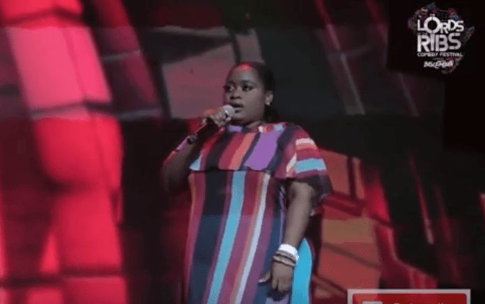 Ghanaian comedienne Heiress Jacinta at Lord of the Ribs 2019