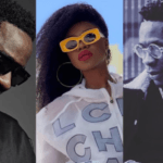 File Photo: Sarkodie (L), Becca (M) and Shatta Wale