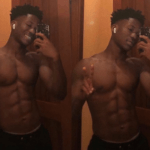 Abraham Attah shows off sexy abs