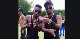 Shatta Wale (L) and Mr Logic